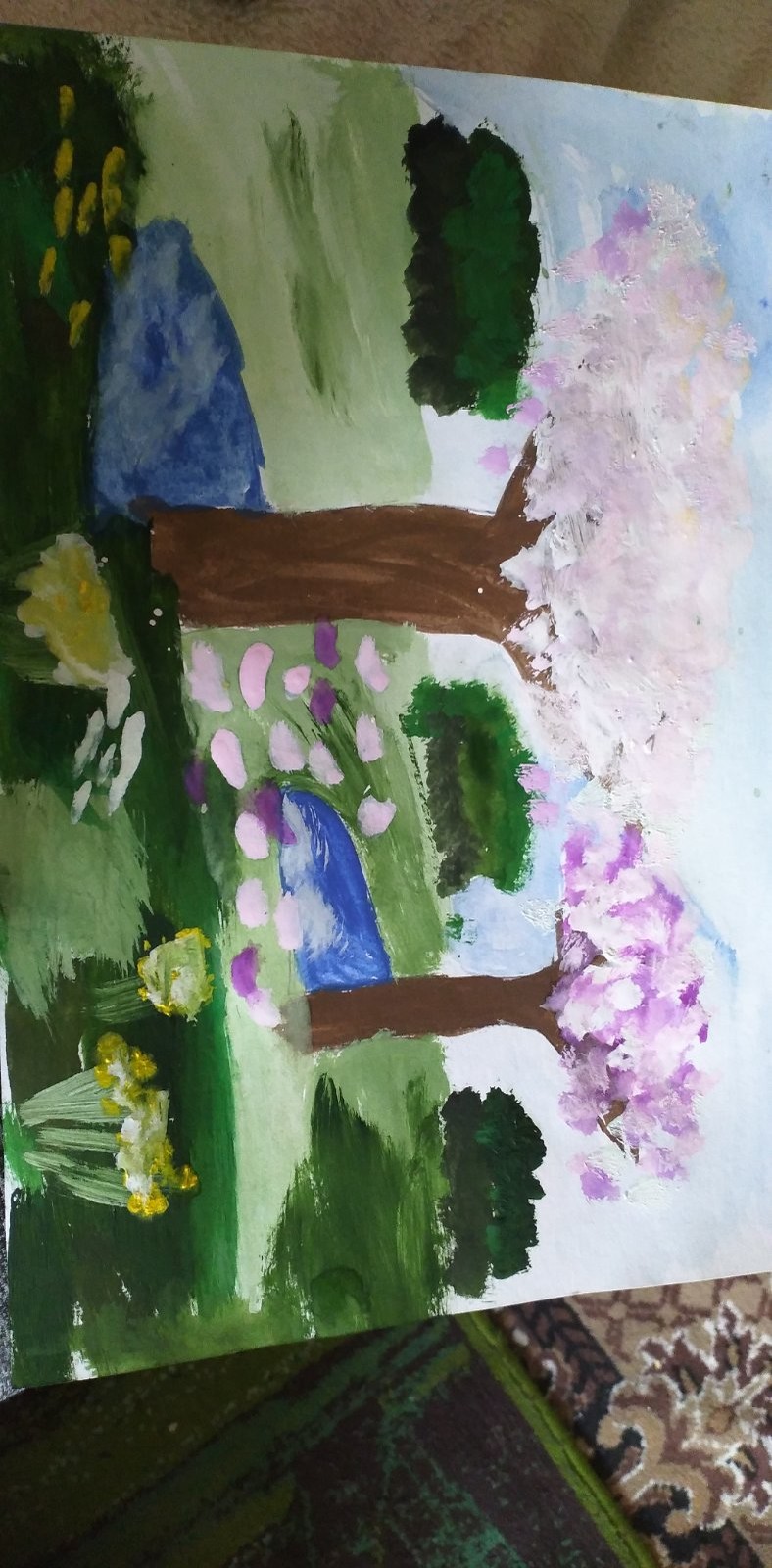 Рисунок Весна для детей фломастеры