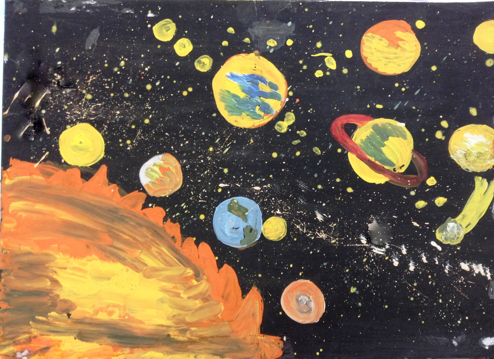 Рисунок планет в космосе. Рисование на тему космос. Рисование для детей космос. Детские рисунки на тему космос. Космос рисунок для детей.