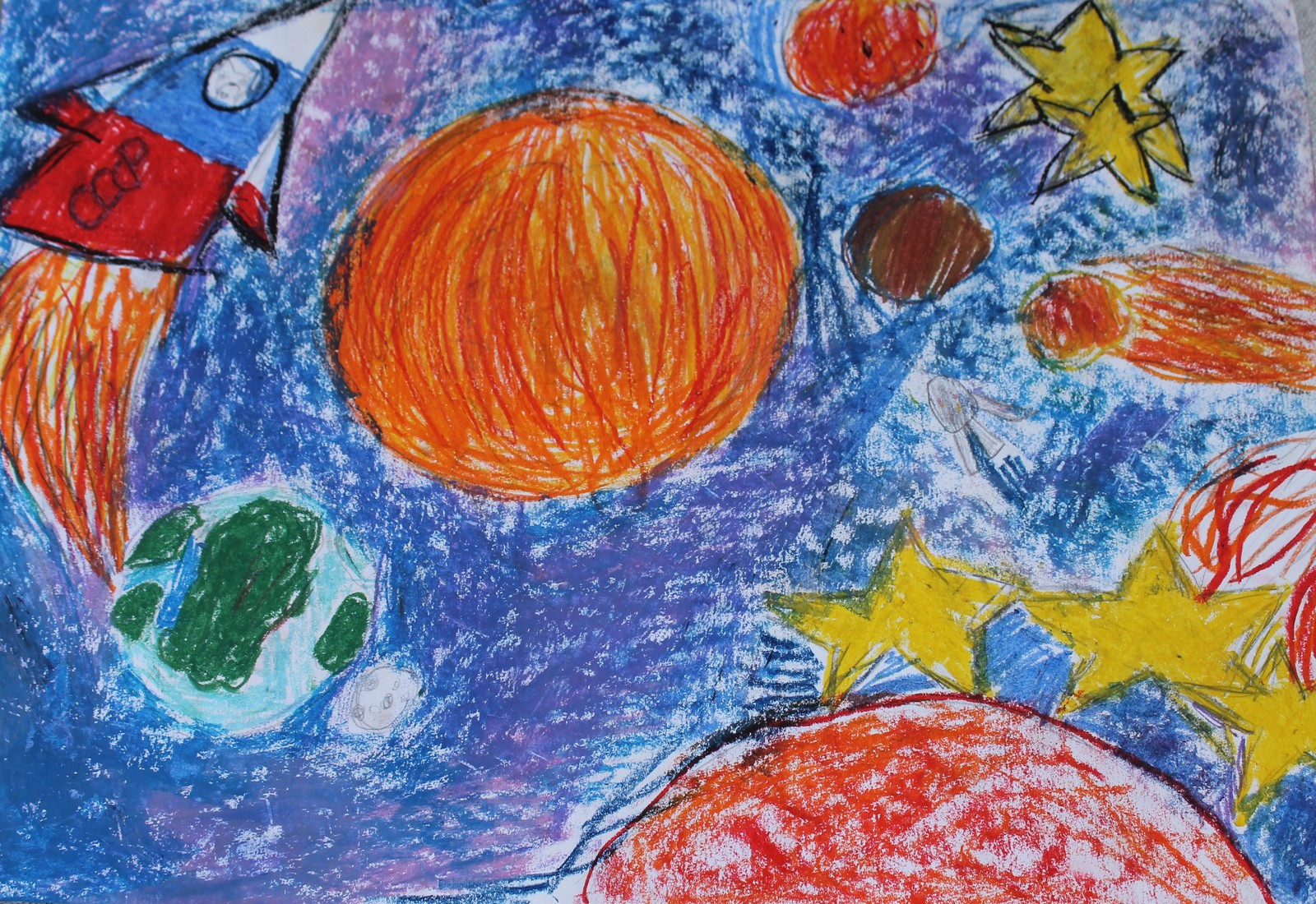Детские рисунки бескрайний космос