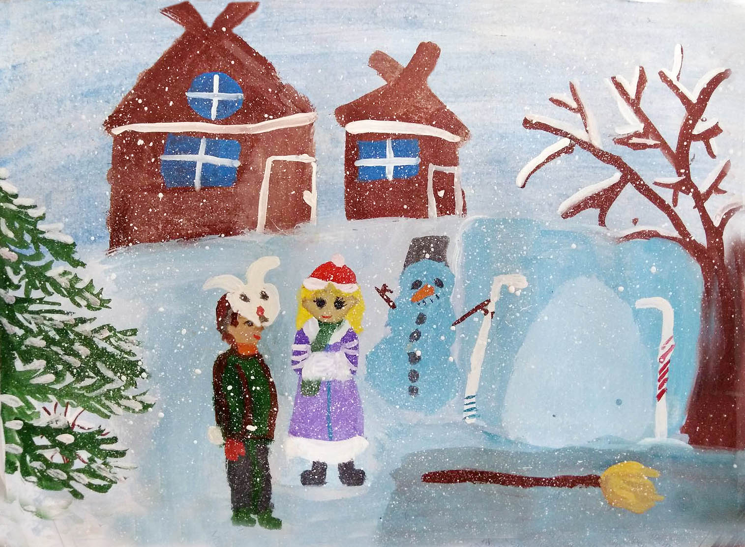 Рисунок Зимушка зима для детей в садик